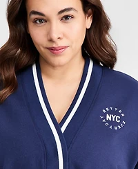 Id Ideology Plus Nyc Fleece Cardigan Sweatshirt, Macy's Exclusive