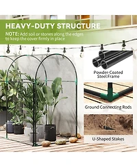 Outsunny Crop Cage, 6' x 3' 5' Large Plant Protection Tent,