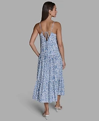 Bcbg Women's Tiered V-Neck Midi Dress