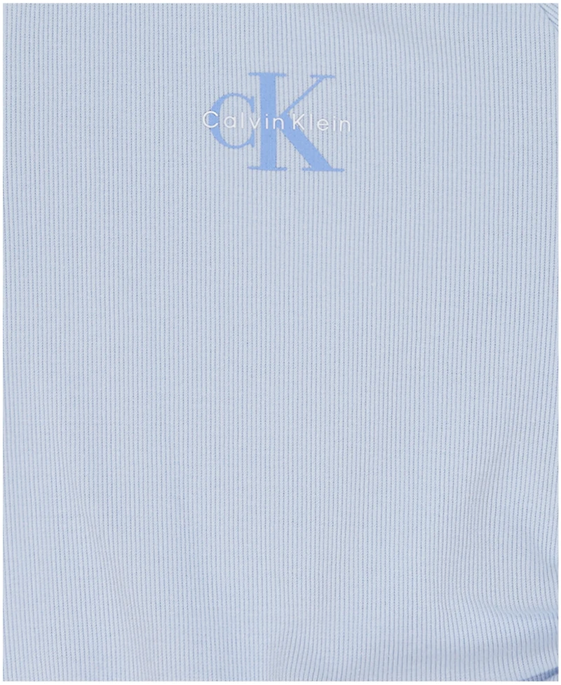 Calvin Klein Girls' 7-16 Ck Side Ruched Round Neck T-Shirt