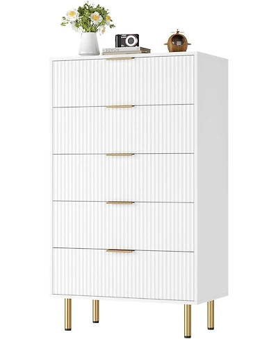 gaomon 5-Drawer Fluted Dresser