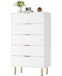 gaomon 5-Drawer Fluted Dresser