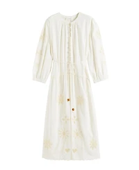 Chinti & Parker Women's Sienna Linen-Blend Broderie Dress