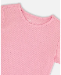 Deux par Deux Toddler Girls Crinkle Jersey T-Shirt Pink