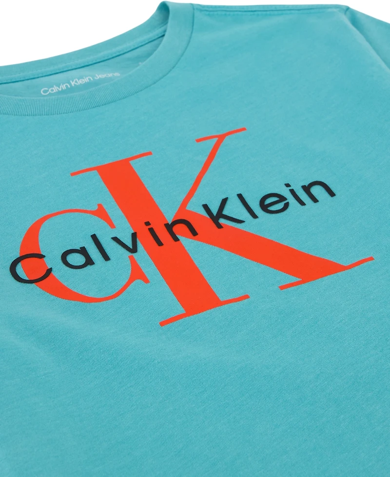 Calvin Klein Boys' 8-20 Monologo Crewneck T-Shirt