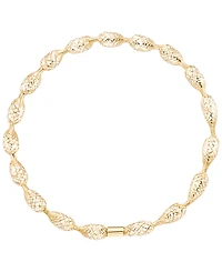 Macy's Flexible Open Work Stretch Oval Bracelet in 10k Yellow Gold