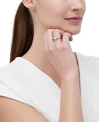 Macy's Aquamarine (1-9/10 ct. t.w.) and Diamond Accent Ring in 14k Yellow Gold