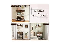 Slickblue Wall-Mounted Coat Hanger with 5-Tier Shoe Rack