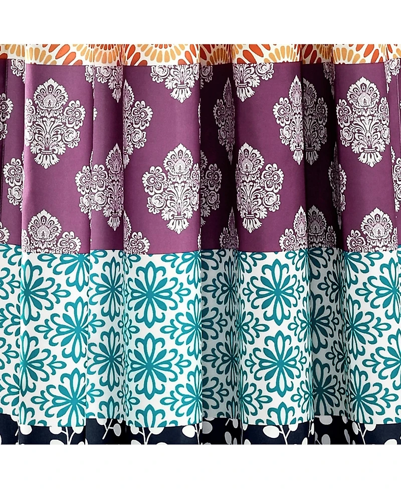 Lush Decor Bohemian Stripe Window Curtain Panels, Pair 52" W x 63" L