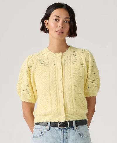 Levi's Women's Pauline Pointelle Short-Sleeve Cardigan