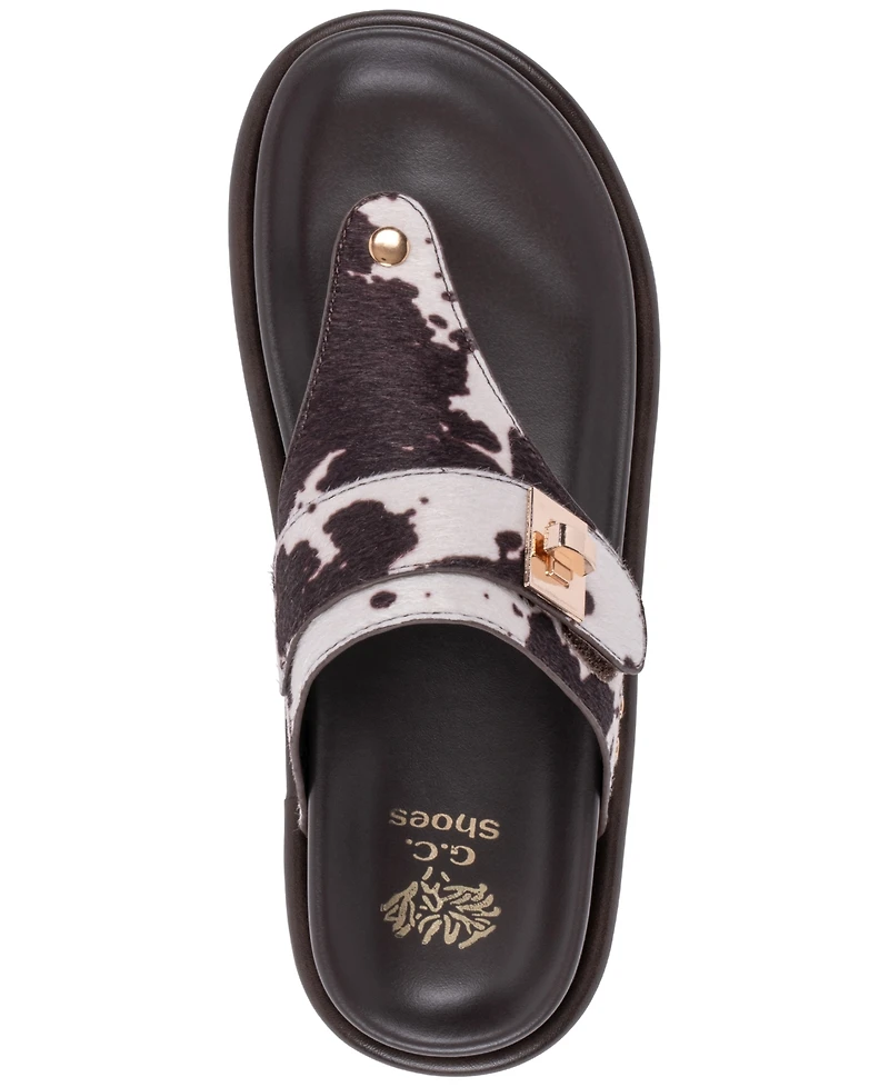 Gc Shoes Women's Cailan Hardware Footbed Flats Sandals