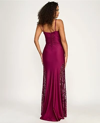 Katia Rae Juniors' Cowl Neck Gown