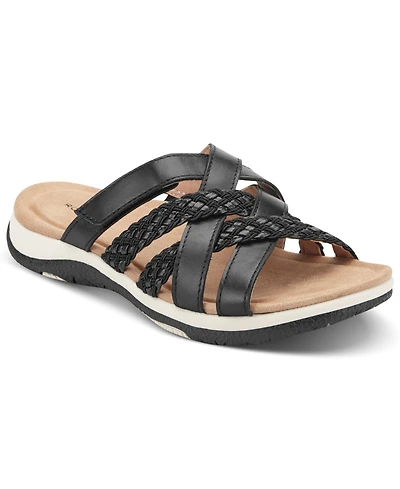 Rockport Women's Sedona Strappy Slip-On Flat Sandals