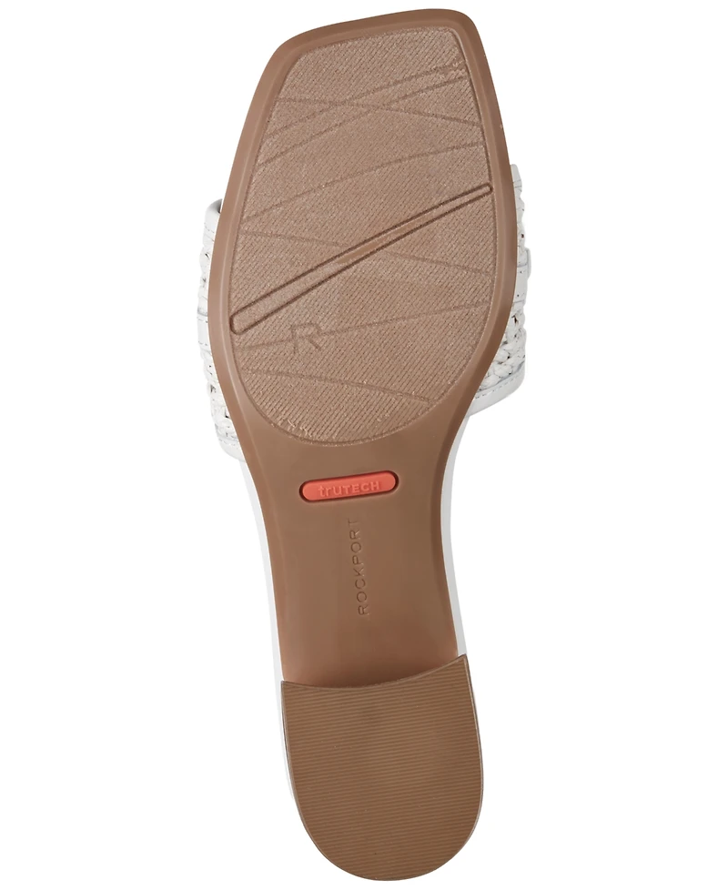 Rockport Women's Clarice Square Toe Slip-On Dress Sandals