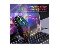 Risokeys Dual Mode Wireless Gaming Mouse 2.4G and Bluetooth 5.2 Rgb Silent 3 Speed Dpi