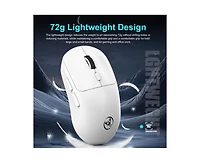 Risokeys Tri Mode Wireless Gaming Mouse 6400 Dpi Lightweight Usb C Rechargeable Mouse