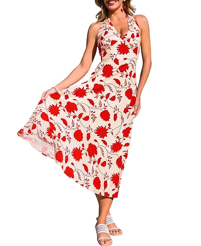 Cupshe Women's Love of My Life Floral Midi Beach Dress