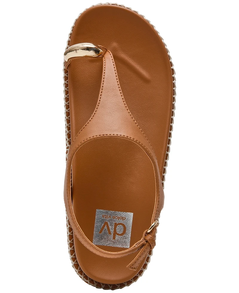 Dv Dolce Vita Women's Pacey Round Toe Ring Footbed Flat Sandals
