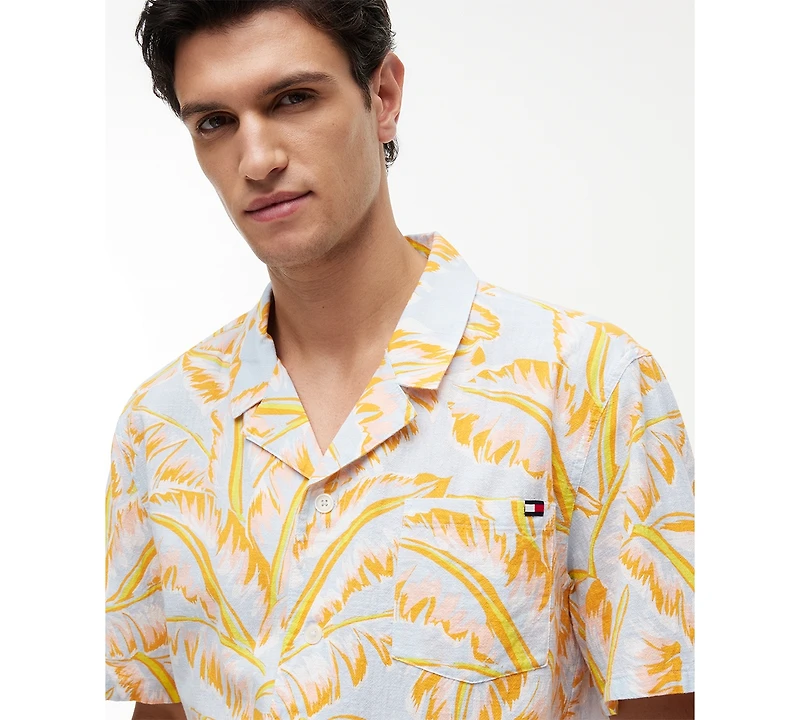 Tommy Hilfiger Men's Short Sleeve Floral Print Woven Shirt