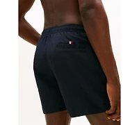 Tommy Hilfiger Men's Medium Drawstring Zip Pocket 5" Swim Trunks