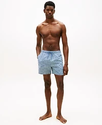 Tommy Hilfiger Men's Print Drawstring 5" Swim Trunks