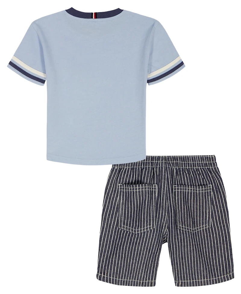 Tommy Hilfiger Boys' 2T-7 Short-Sleeve T-Shirt and Shorts, 2-Piece Set