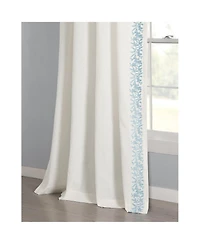 Lush Decor Modern Luxury Embroidered Border Window Curtain Panel Single