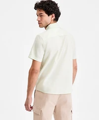 Sun + Stone Men's Garment Dyed Linen Blend Hero Shirt, Macy's Exclusive