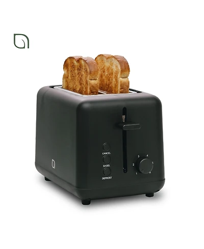 Willow Kitchen 2-Slice Toaster with Wide Slots - Perfect for Toast Bagels, Compact Design, Crumb Tray