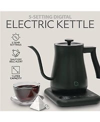 Willow Kitchen Digital Gooseneck Kettle with 5 Temperature Presets - Precision Heating Pouring for Perfect Brews