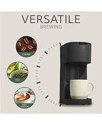 Willow Kitchen Compact Single Serve Coffee Maker - Compatible with K-Cup Pods Ground