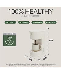 Willow Kitchen Compact Single Serve Coffee Maker - Compatible with K-Cup Pods Ground