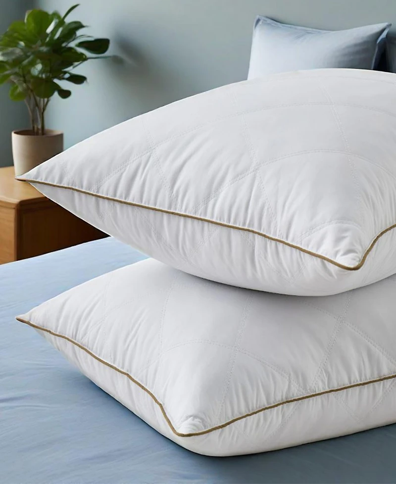 Unikome Medium Firm Diamond Quilted Feather 2-Pack Pillows