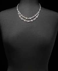 Givenchy Cubic Zirconia Layered Statement Necklace, 16" + 3" extender