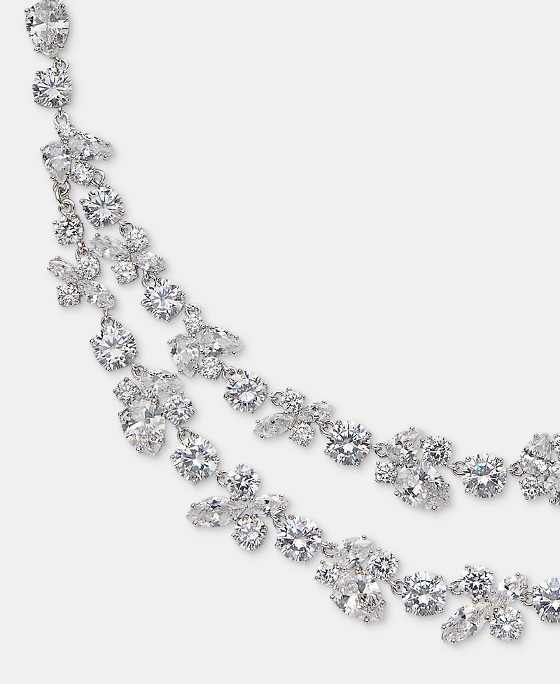 Givenchy Cubic Zirconia Layered Statement Necklace, 16" + 3" extender