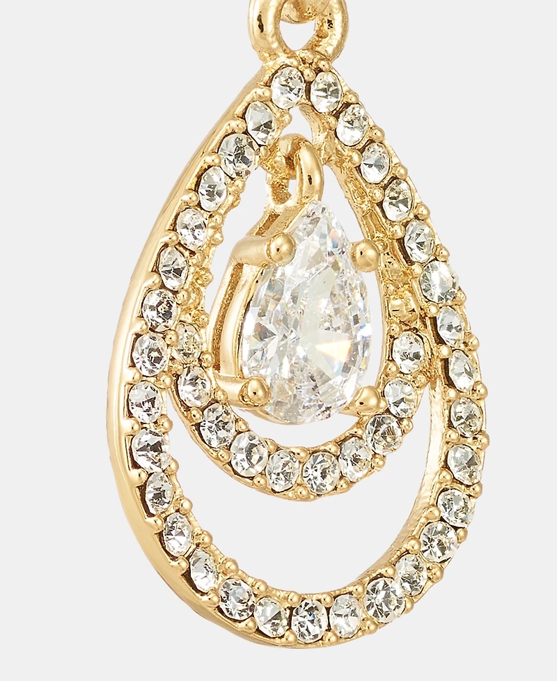 Givenchy Cubic Zirconia Orbital Drop Earrings