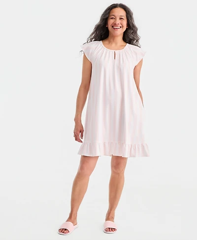 Charter Club Women's Mother's Day Printed Cotton Short Sleep Gown, Macy's Exclusive