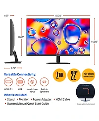 Westinghouse 22 Inch Computer Monitor, 100Hz, 1080p Full Hd Ips Display, Adaptive Sync, Blue Light Protection, Home Office Pc Monitor with Built in Sp