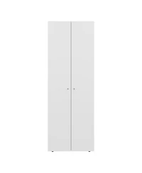Fm Furniture World 2-Door Tall Wardrobe Cabinet, 4 Shelves, Vertical Storage, 66.9"H – Bedroom