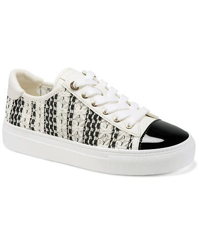 Karl Lagerfeld Paris Women's Caelan Crochet Round Toe Sneakers
