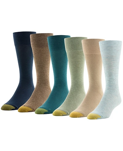 Gold Toe Men's 6-pack Cambridge Solid Crew Socks