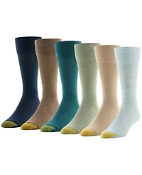 Gold Toe Men's 6-pack Cambridge Solid Crew Socks