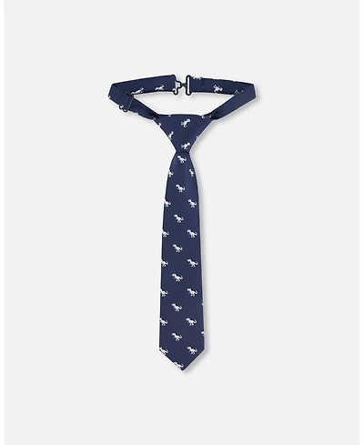 Deux par Boy Neck Tie Blue Dino Print - Toddler|Child