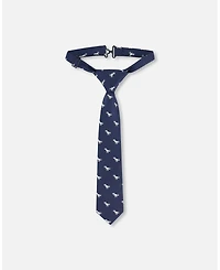 Deux par Boy Neck Tie Blue Dino Print - Toddler|Child