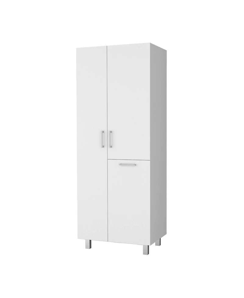 Fm Furniture The Mirage Modern Storage Cabinet with 2 Doors, 1 Drawer, and Metal Legs,Perfect for Organizing Bathrooms,Laundry Rooms, and Common Areas