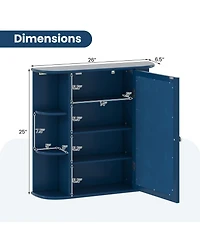 Volenca Wall-Mounted Bathroom Mirror Cabinet with Storage Shelves