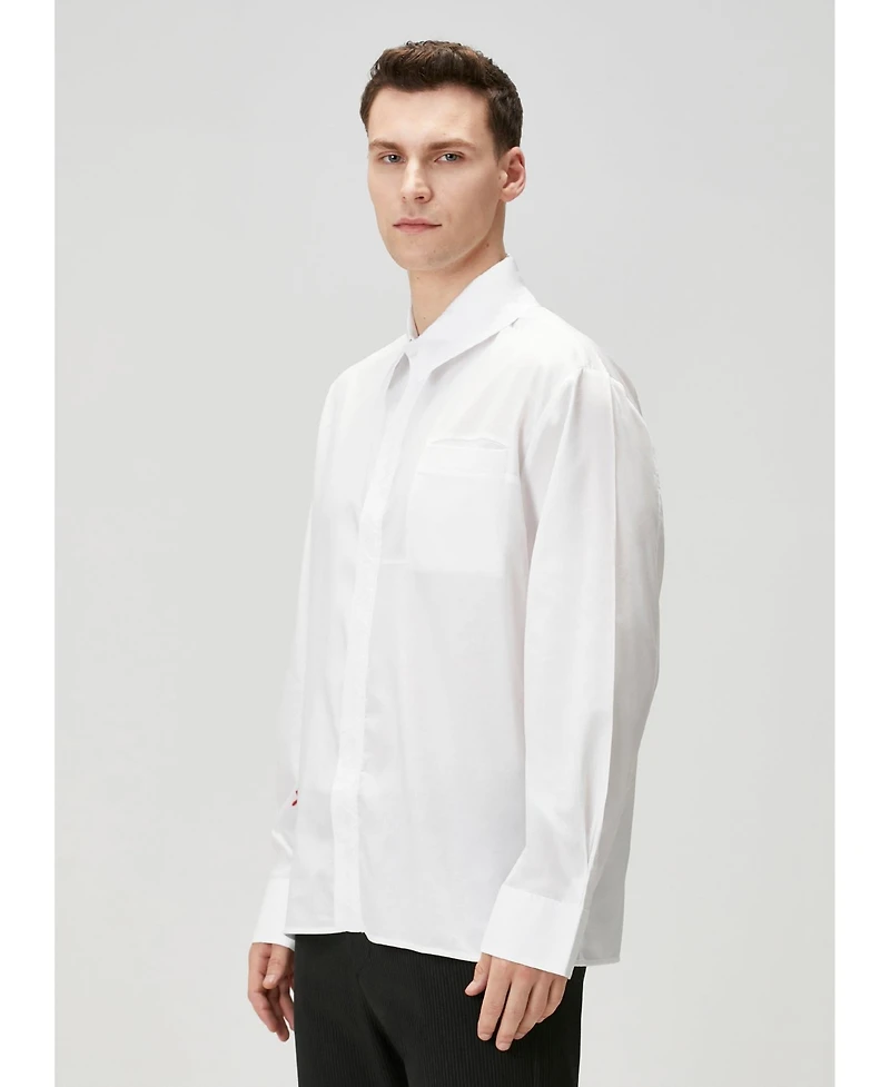 Pcfg Men's Pure Cotton Zip-Front Woven Shirt