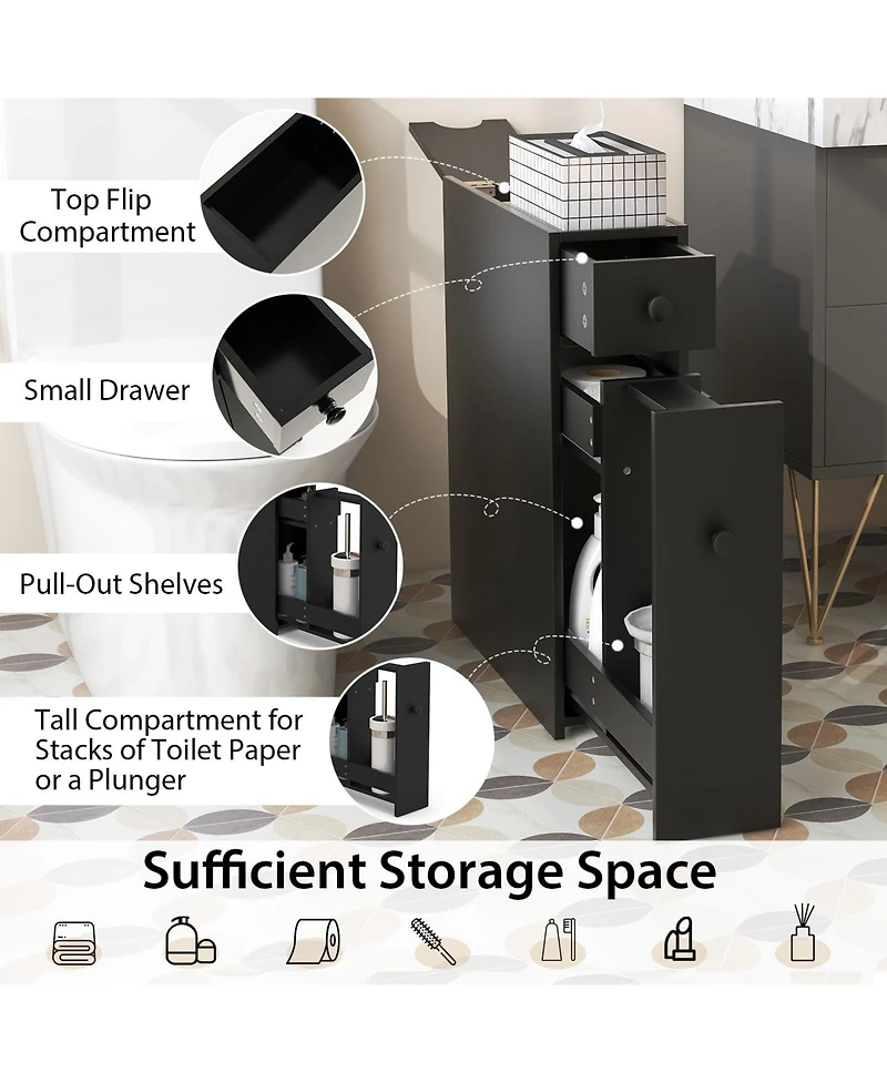 Volenca Bathroom Space-Saver Storage Organizer Cabinet