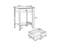 Slickblue Wooden Nightstand End Table Storage Display