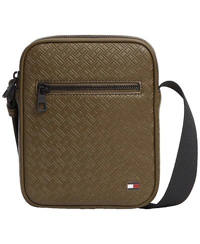 Tommy Hilfiger Men's Embossed Flag Mini Reporter Bag